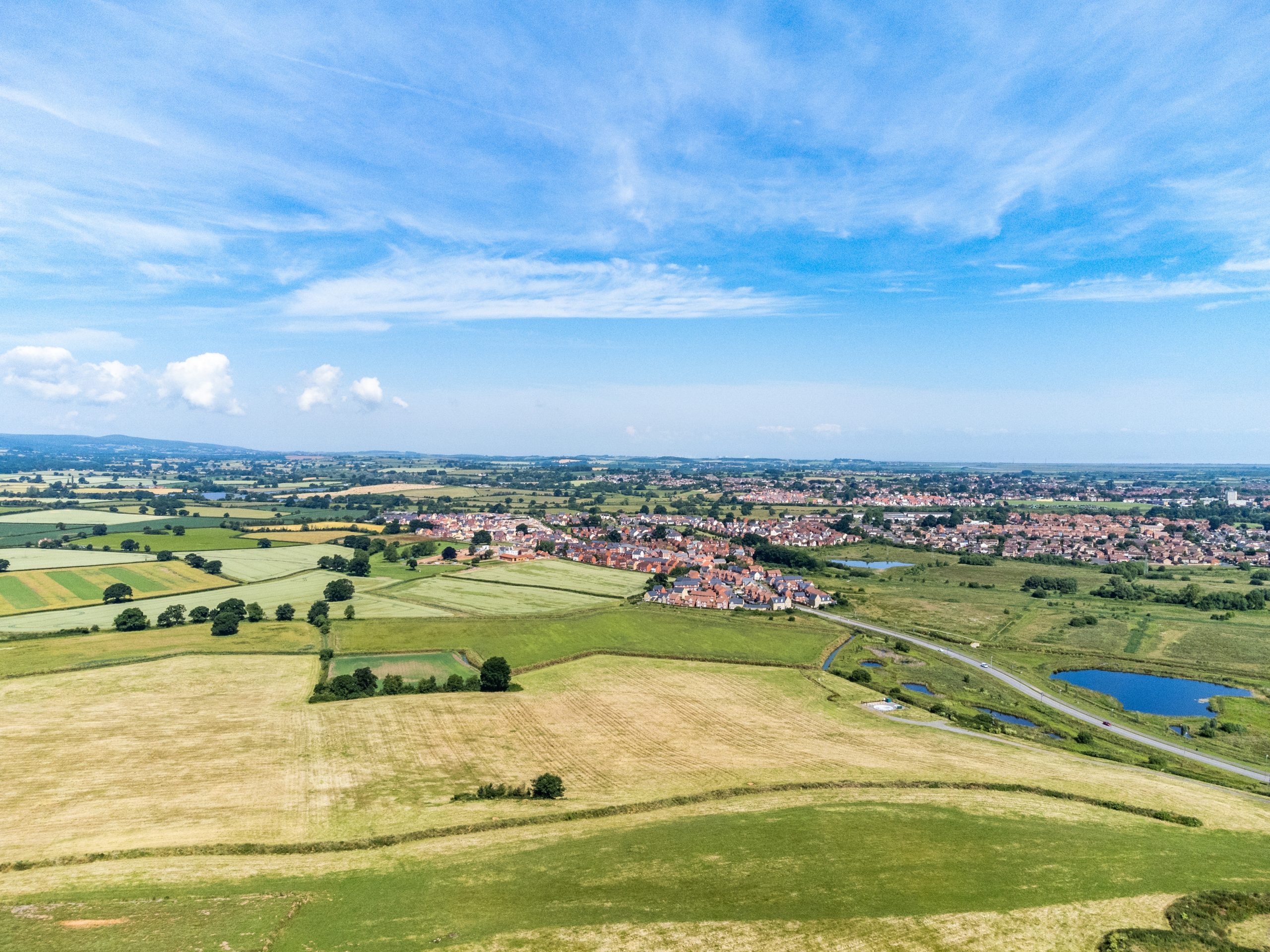 Fields and Houses in Somerset